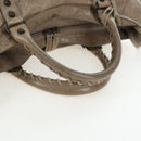 BALENCIAGA The City Hand Bag Leather Beige 115748 Auth yk20774M-7