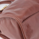 Miu Miu Matelasse Hand Bag Leather 2way Pink Gold Auth yk20776M-16