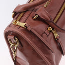 Miu Miu Matelasse Hand Bag Leather 2way Pink Gold Auth yk20776M-19
