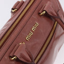 Miu Miu Matelasse Hand Bag Leather 2way Pink Gold Auth yk20776M-20