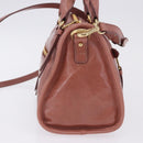 Miu Miu Matelasse Hand Bag Leather 2way Pink Gold Auth yk20776M-4