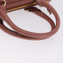 Miu Miu Matelasse Hand Bag Leather 2way Pink Gold Auth yk20776M-7