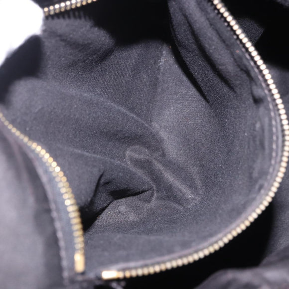 Miu Miu Shoulder Bag Leather Black Gold Auth yk20777M