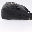Miu Miu Shoulder Bag Leather Black Gold Auth yk20777M-3