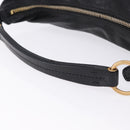 Miu Miu Shoulder Bag Leather Black Gold Auth yk20777M-7