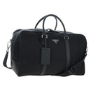PRADA Boston Bag Nylon Leather 2way Black Silver 2VC007 Auth yk20779SAV-1