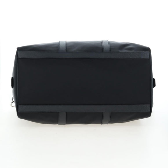 PRADA Boston Bag Nylon Leather 2way Black Silver 2VC007 Auth yk20779SAV