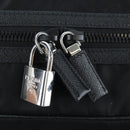 PRADA Boston Bag Nylon Leather 2way Black Silver 2VC007 Auth yk20779SAV-11