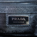 PRADA Boston Bag Nylon Leather 2way Black Silver 2VC007 Auth yk20779SAV-25