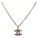 CHANEL COCO Mark Stone Necklace metal Multicolor CC Auth yk20780M-1