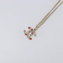 CHANEL COCO Mark Stone Necklace metal Multicolor CC Auth yk20780M-3