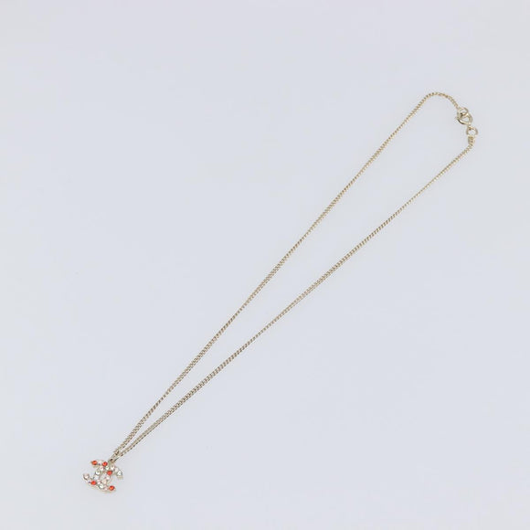 CHANEL COCO Mark Stone Necklace metal Multicolor CC Auth yk20780M