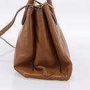 Miu Miu Hand Bag Leather 2way Brown Gold Auth yk20781M-4