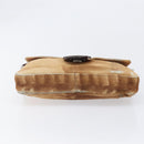 FENDI Mamma Baguette Hand Bag Harako Leather Brown Silver Auth yk20783A-7