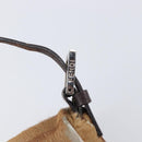 FENDI Mamma Baguette Hand Bag Harako Leather Brown Silver Auth yk20783A-21