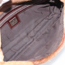 FENDI Mamma Baguette Hand Bag Harako Leather Brown Silver Auth yk20783A-11