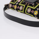 FENDI Mamma Baguette Shoulder Bag Canvas Beads Multicolor Silver Auth yk20784SAM-7