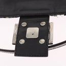FENDI Mamma Baguette Shoulder Bag beads Navy Silver Auth yk20785SAM-21