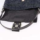 FENDI Mamma Baguette Shoulder Bag beads Navy Silver Auth yk20785SAM-8