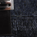 FENDI Mamma Baguette Shoulder Bag beads Navy Silver Auth yk20785SAM-9