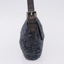 FENDI Mamma Baguette Shoulder Bag beads Navy Silver Auth yk20785SAM-4