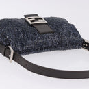 FENDI Mamma Baguette Shoulder Bag beads Navy Silver Auth yk20785SAM-6