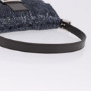 FENDI Mamma Baguette Shoulder Bag beads Navy Silver Auth yk20785SAM-7