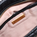 Miu Miu Matelasse Shoulder Bag Leather Black Gold Auth yk20786M-19