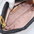 Miu Miu Matelasse Shoulder Bag Leather Black Gold Auth yk20786M-10