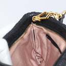 Miu Miu Matelasse Shoulder Bag Leather Black Gold Auth yk20786M-21