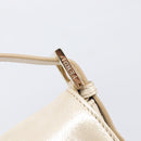 FENDI Rhinestone Mamma Baguette Shoulder Bag Leather Gold Tone Auth yk20787SM-18