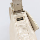 FENDI Rhinestone Mamma Baguette Shoulder Bag Leather Gold Tone Auth yk20787SM-20