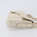 FENDI Rhinestone Mamma Baguette Shoulder Bag Leather Gold Tone Auth yk20787SM-3
