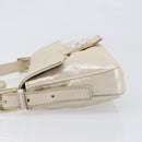 FENDI Rhinestone Mamma Baguette Shoulder Bag Leather Gold Tone Auth yk20787SM-4