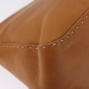 FENDI Selleria Mamma Baguette Shoulder Bag Leather Brown Silver Auth yk20788SAM-13
