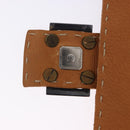FENDI Selleria Mamma Baguette Shoulder Bag Leather Brown Silver Auth yk20788SAM-17