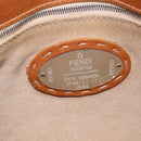 FENDI Selleria Mamma Baguette Shoulder Bag Leather Brown Silver Auth yk20788SAM-20