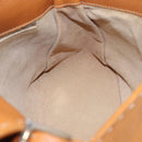 FENDI Selleria Mamma Baguette Shoulder Bag Leather Brown Silver Auth yk20788SAM-22