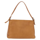 FENDI Selleria Mamma Baguette Shoulder Bag Leather Brown Silver Auth yk20788SAM-3