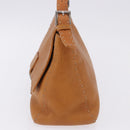FENDI Selleria Mamma Baguette Shoulder Bag Leather Brown Silver Auth yk20788SAM-5