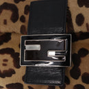 FENDI Leopard Pattern Mamma Baguette Bag Harako Leather Brown Auth yk20789SAM-18