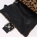 FENDI Leopard Pattern Mamma Baguette Bag Harako Leather Brown Auth yk20789SAM-9