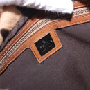 FENDI Leopard Pattern Mamma Baguette Bag Harako Leather Brown Auth yk20790SAM-23