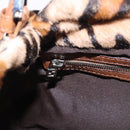 FENDI Leopard Pattern Mamma Baguette Bag Harako Leather Brown Auth yk20790SAM-26