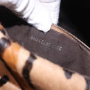 FENDI Leopard Pattern Mamma Baguette Bag Harako Leather Brown Auth yk20790SAM-11
