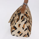 FENDI Leopard Pattern Mamma Baguette Bag Harako Leather Brown Auth yk20790SAM-4