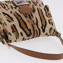FENDI Leopard Pattern Mamma Baguette Bag Harako Leather Brown Auth yk20790SAM-7