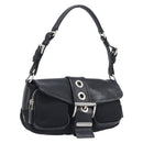 PRADA Hand Bag Nylon Black Silver Auth yk20793V-1