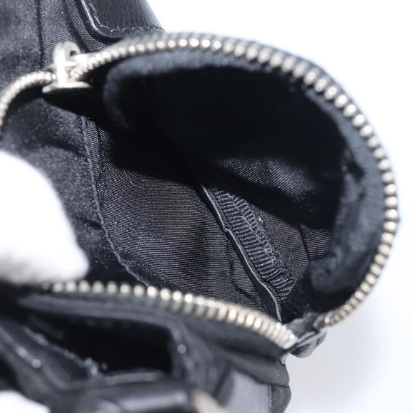 PRADA Hand Bag Nylon Black Silver Auth yk20793V