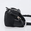 PRADA Hand Bag Nylon Black Silver Auth yk20793V-3